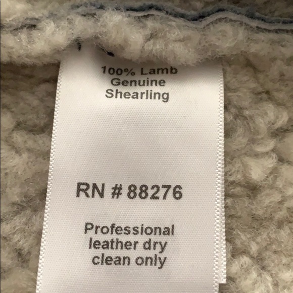 UGG distressed blue leather jacket sz xs - Picture 3 of 6